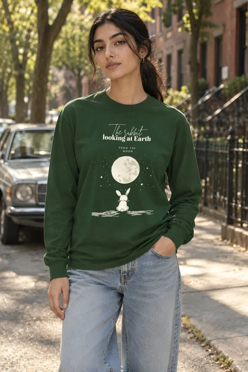 "Rabbit From The Moon" Unisex Longsleeve T-shirt