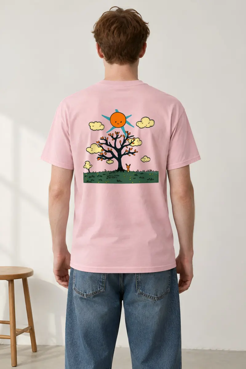 "Rabbit Tree Daydream" Heavyweight Unisex Crewneck T-shirt