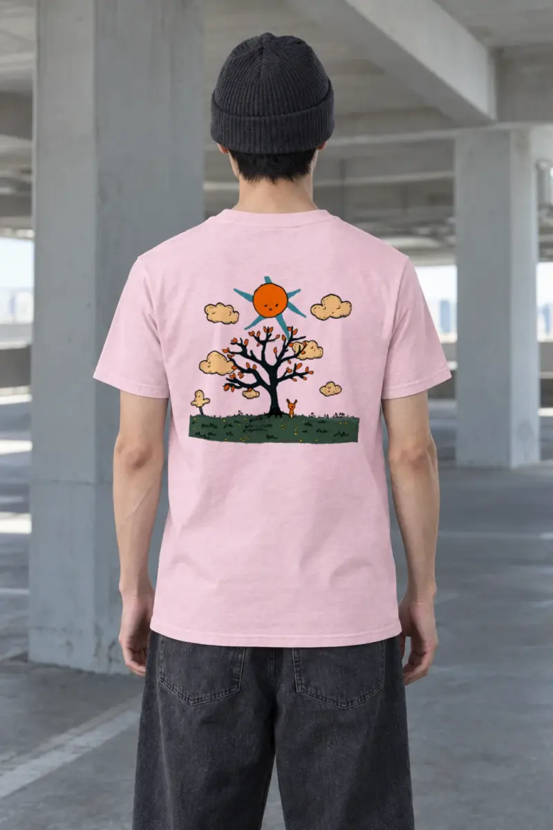 "Rabbit Tree Daydream" Heavyweight Unisex Crewneck T-shirt