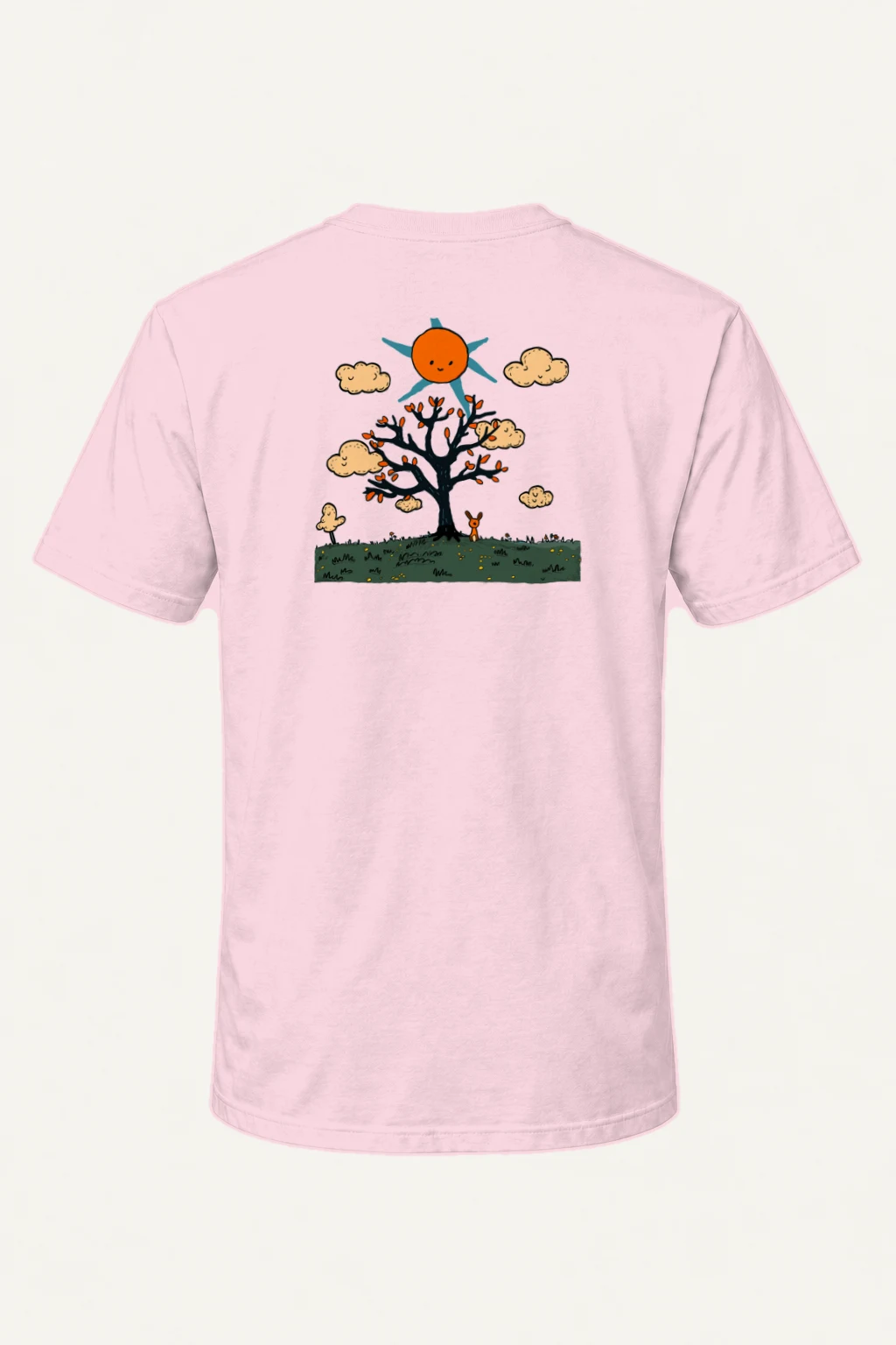 "Rabbit Tree Daydream" Heavyweight Unisex Crewneck T-shirt | Gildan 5000
