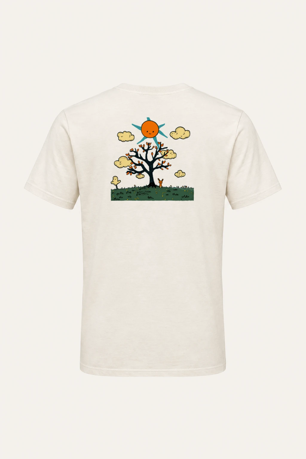 "Rabbit Tree Daydream" Heavyweight Unisex Crewneck T-shirt | Gildan 5000
