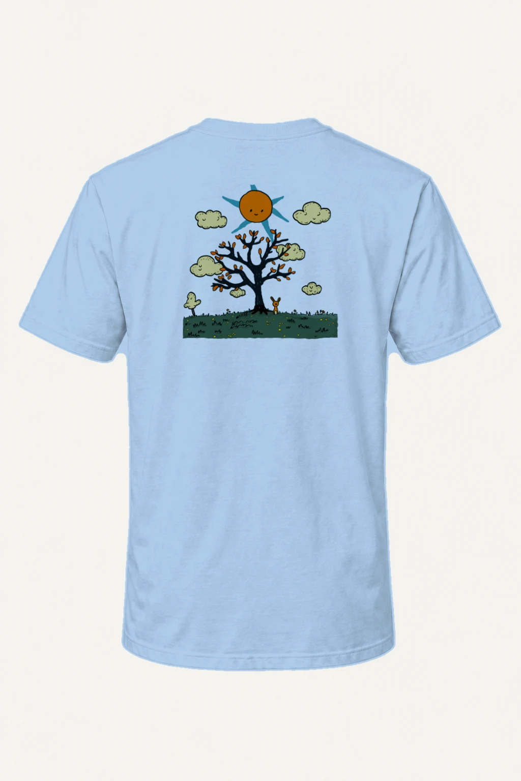 "Rabbit Tree Daydream" Heavyweight Unisex Crewneck T-shirt | Gildan 5000
