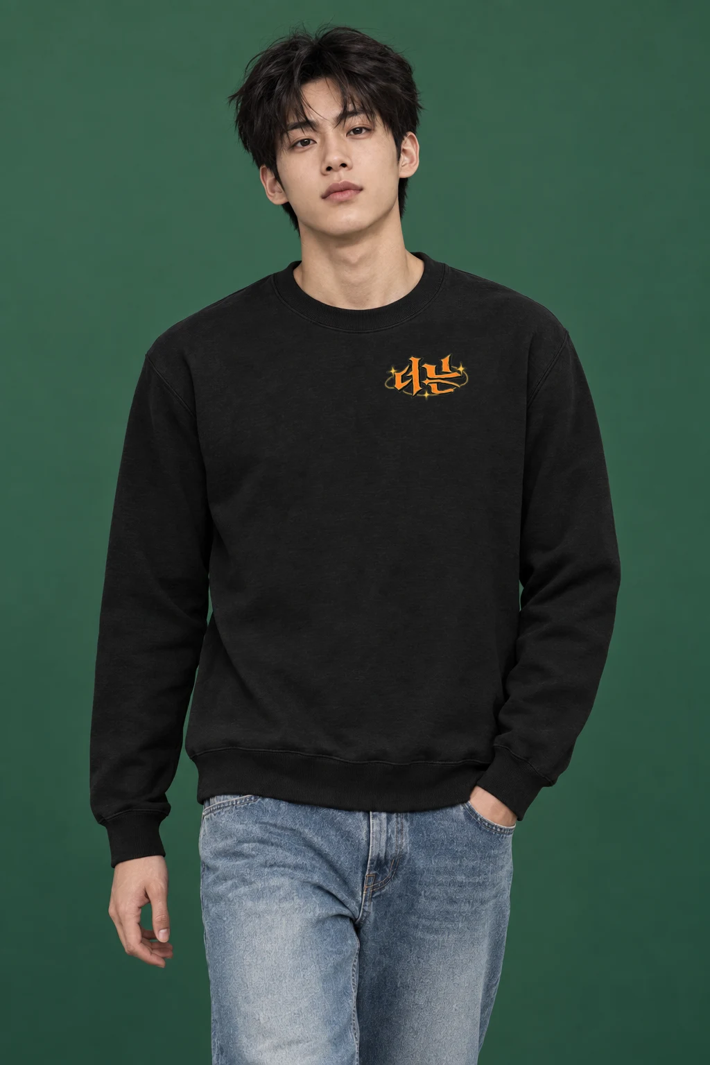 "Raccoon Daisy Bouquet" Heavy Blend Unisex Crewneck Sweatshirt
