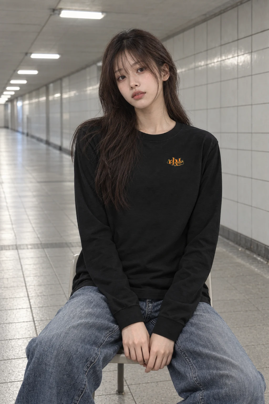 "Raccoon Daisy Bouquet" Unisex Longsleeve T-shirt