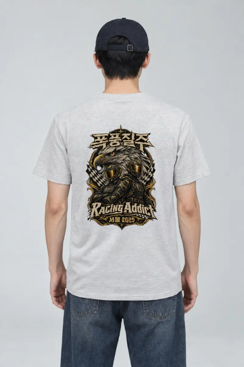 "Racing Addict" Heavyweight Unisex Crewneck T-shirt