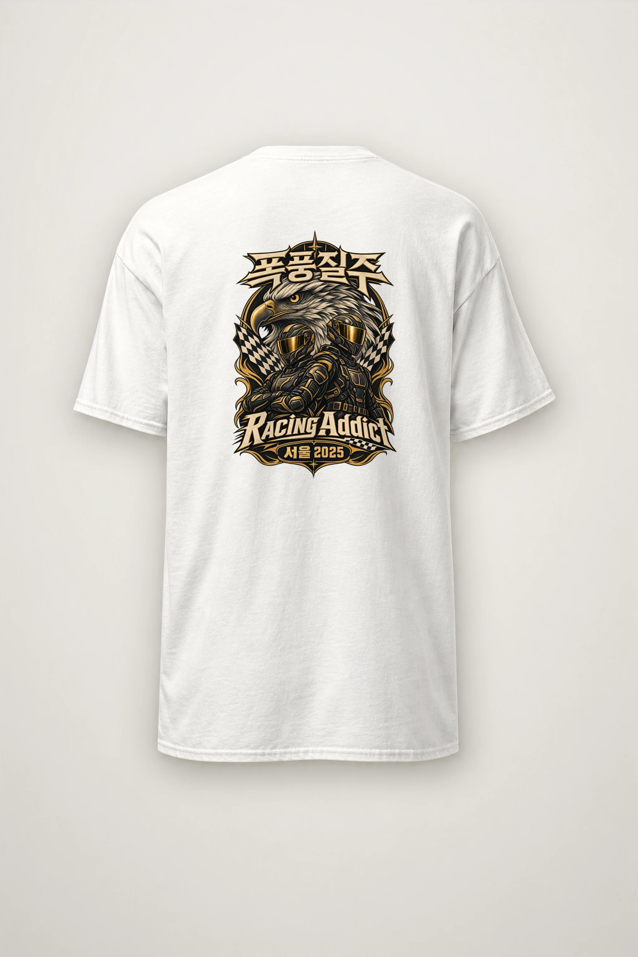 "Racing Addict" Heavyweight Unisex Crewneck T-shirt
