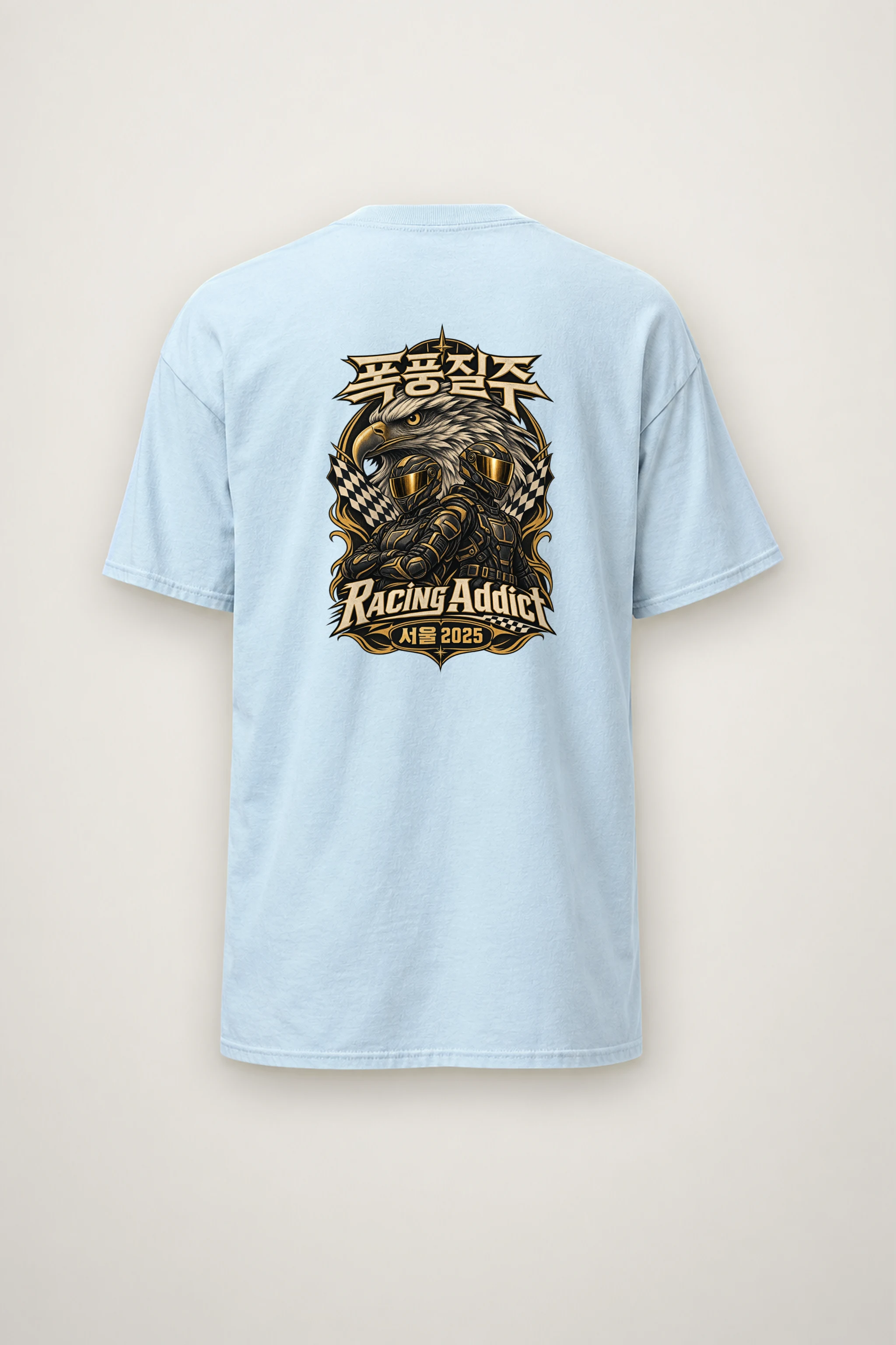 "Racing Addict" Heavyweight Unisex Crewneck T-shirt