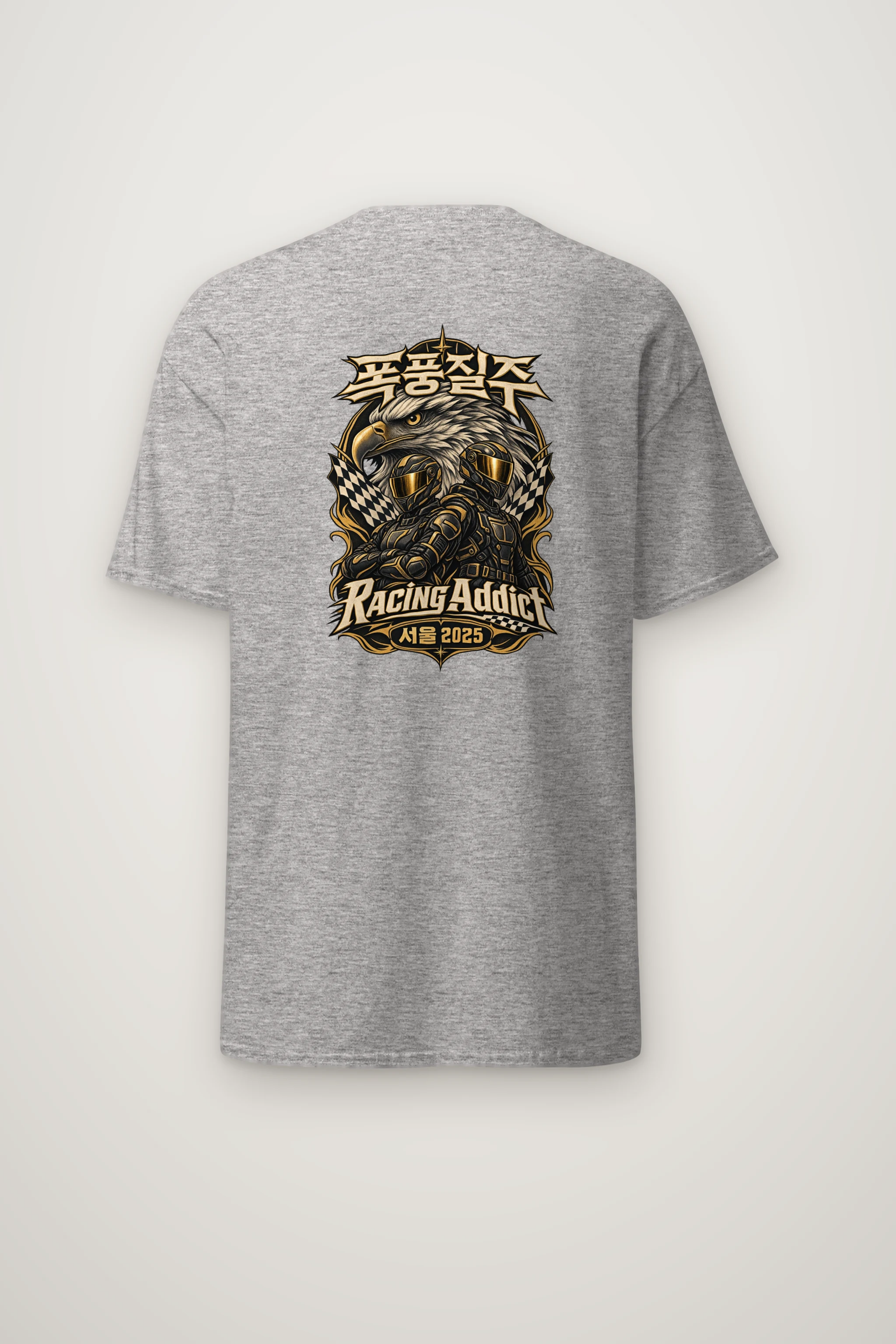 "Racing Addict" Heavyweight Unisex Crewneck T-shirt
