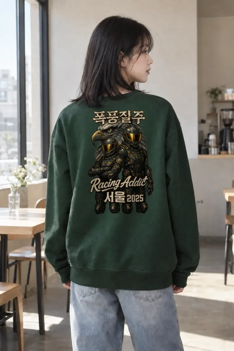 "Racing Addict Seoul" Heavy Blend Unisex Crewneck Sweatshirt | Gildan 18000