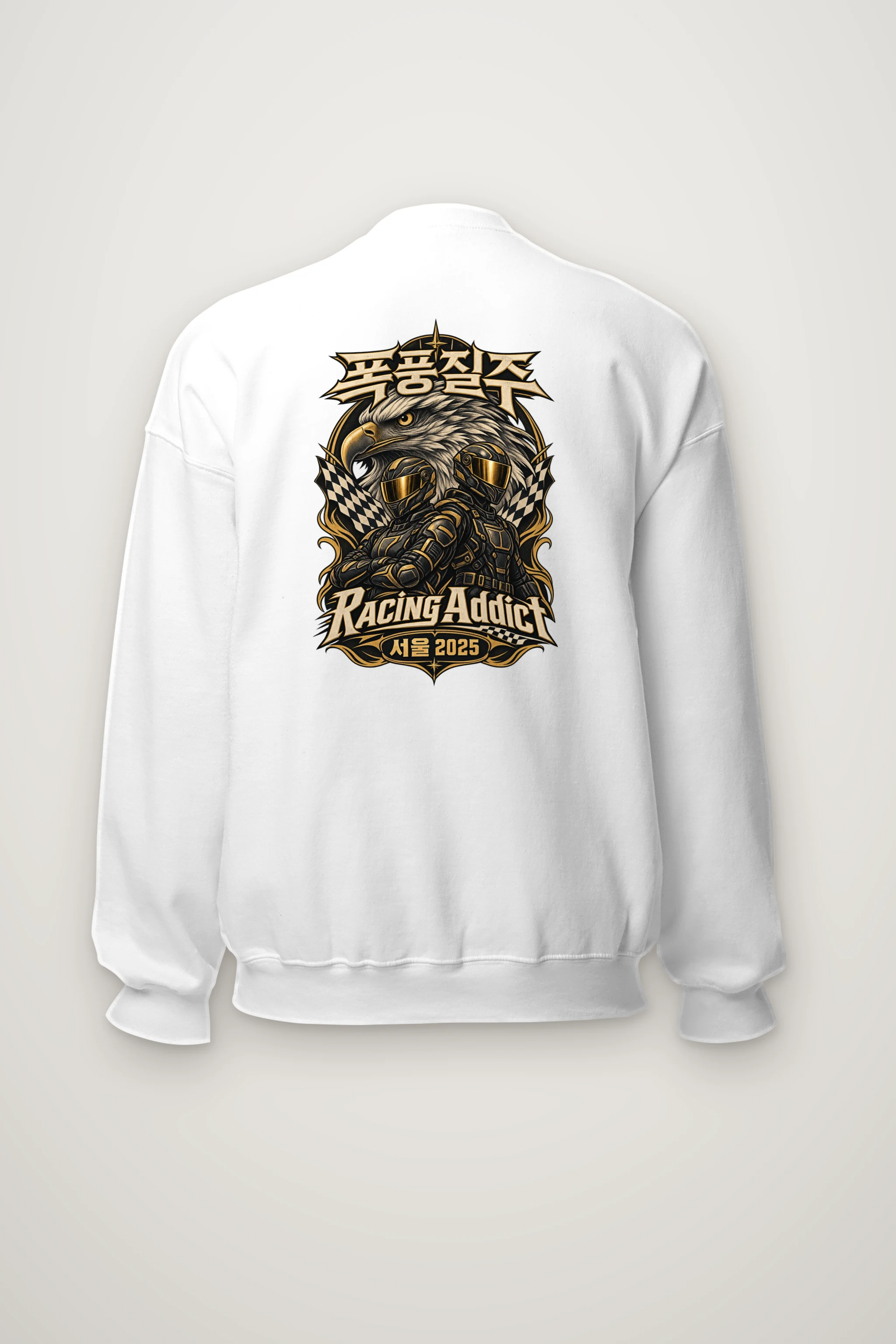 "Racing Addict Seoul" Heavy Blend Unisex Crewneck Sweatshirt