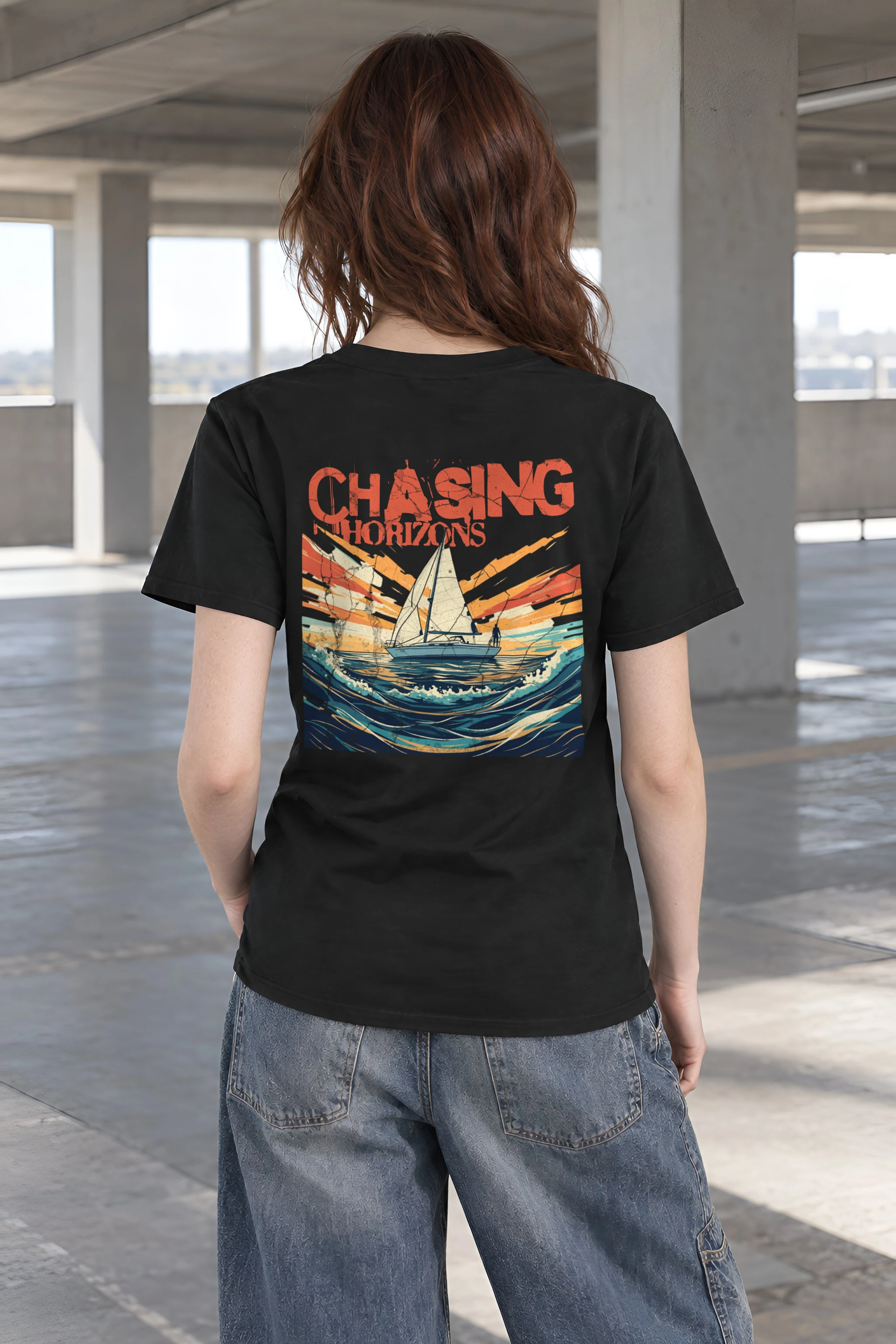 "Radiant Passage" Heavyweight Unisex Crewneck T-shirt