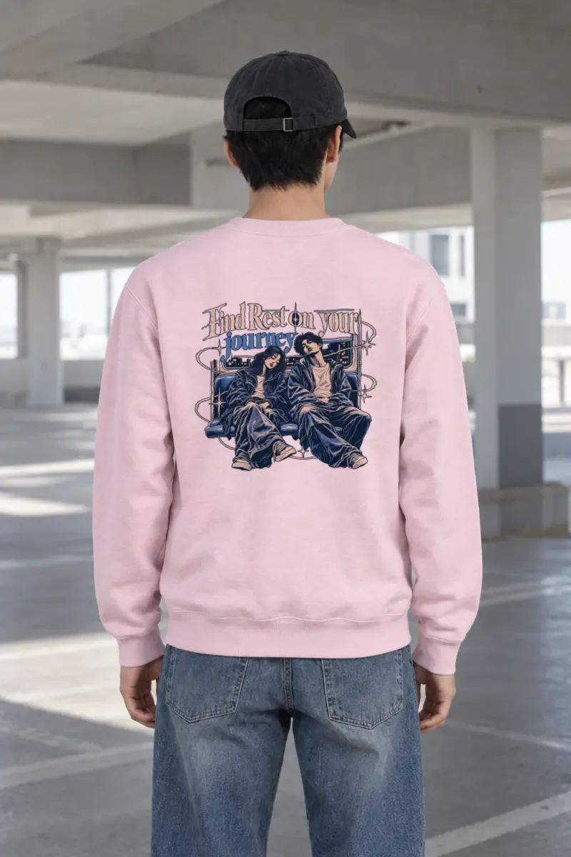 "Railway Repose" Heavy Blend Unisex Crewneck Sweatshirt | Gildan 18000
