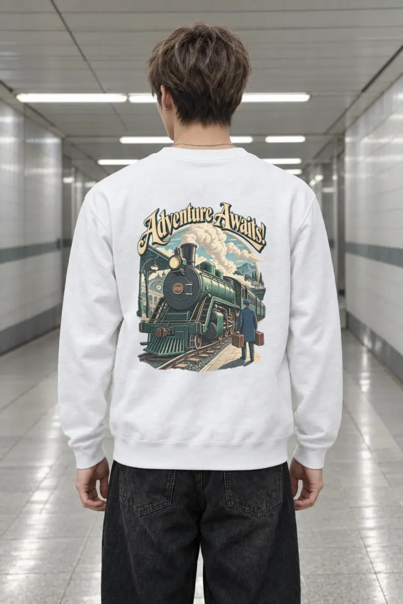 "Railway Reverie" Heavy Blend Unisex Crewneck Sweatshirt