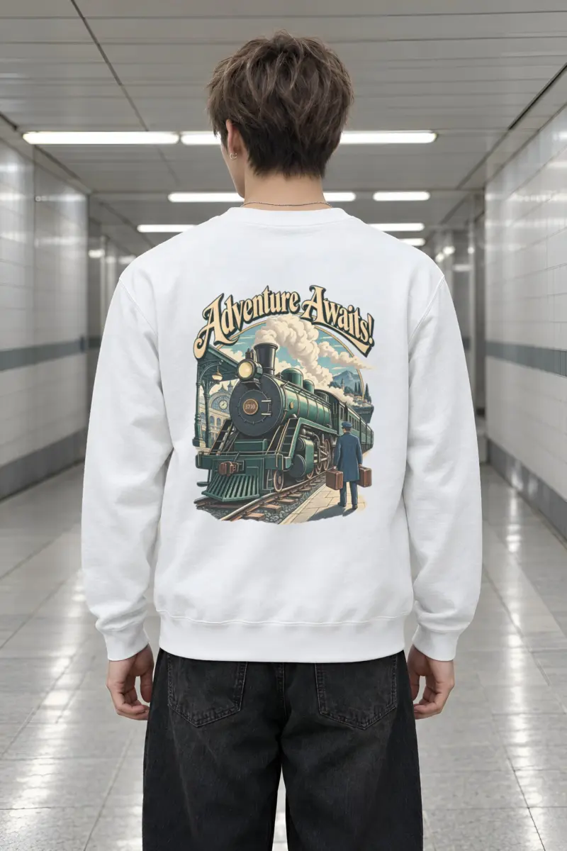 "Railway Reverie" Heavy Blend Unisex Crewneck Sweatshirt