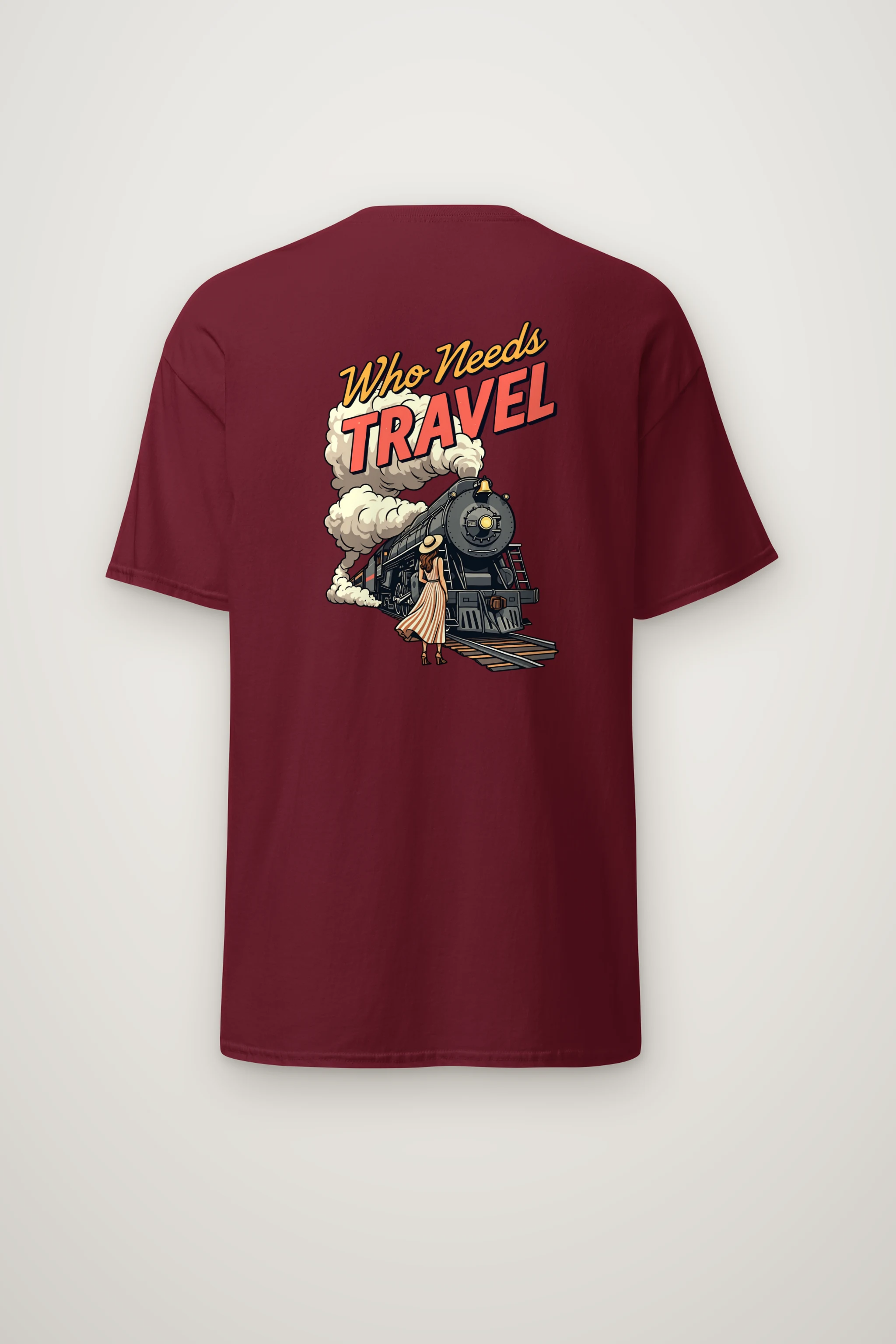 "Railway Reverie" Heavyweight Unisex Crewneck T-shirt