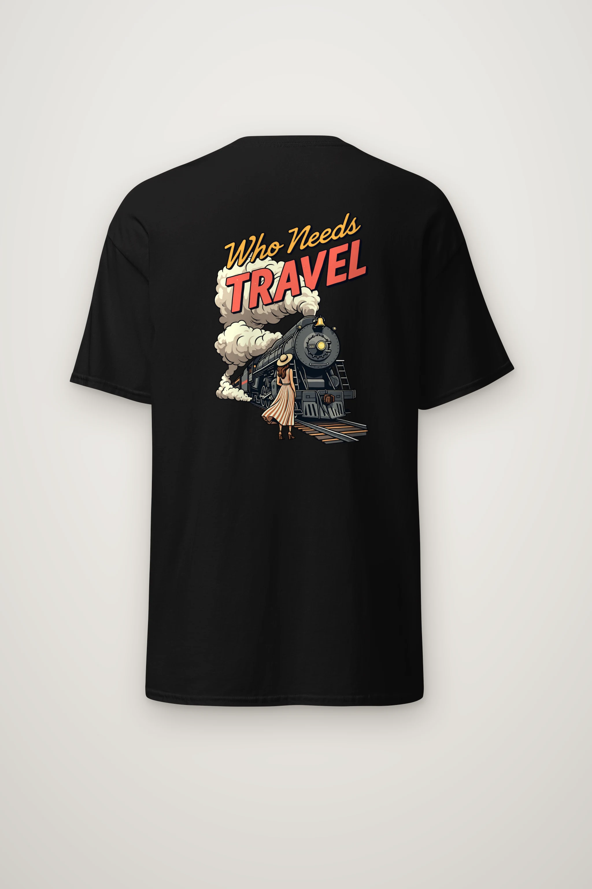 "Railway Reverie" Heavyweight Unisex Crewneck T-shirt