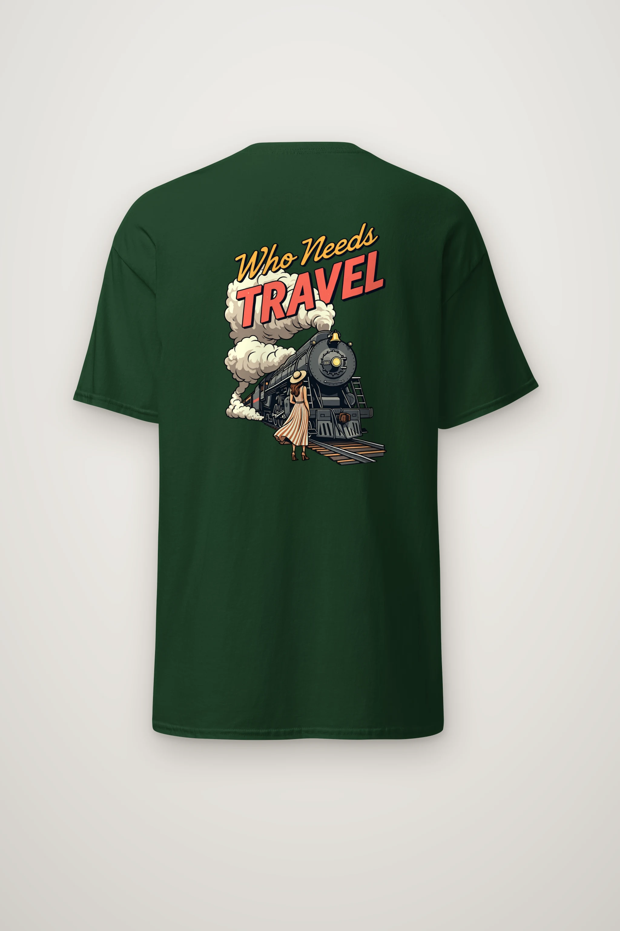 "Railway Reverie" Heavyweight Unisex Crewneck T-shirt