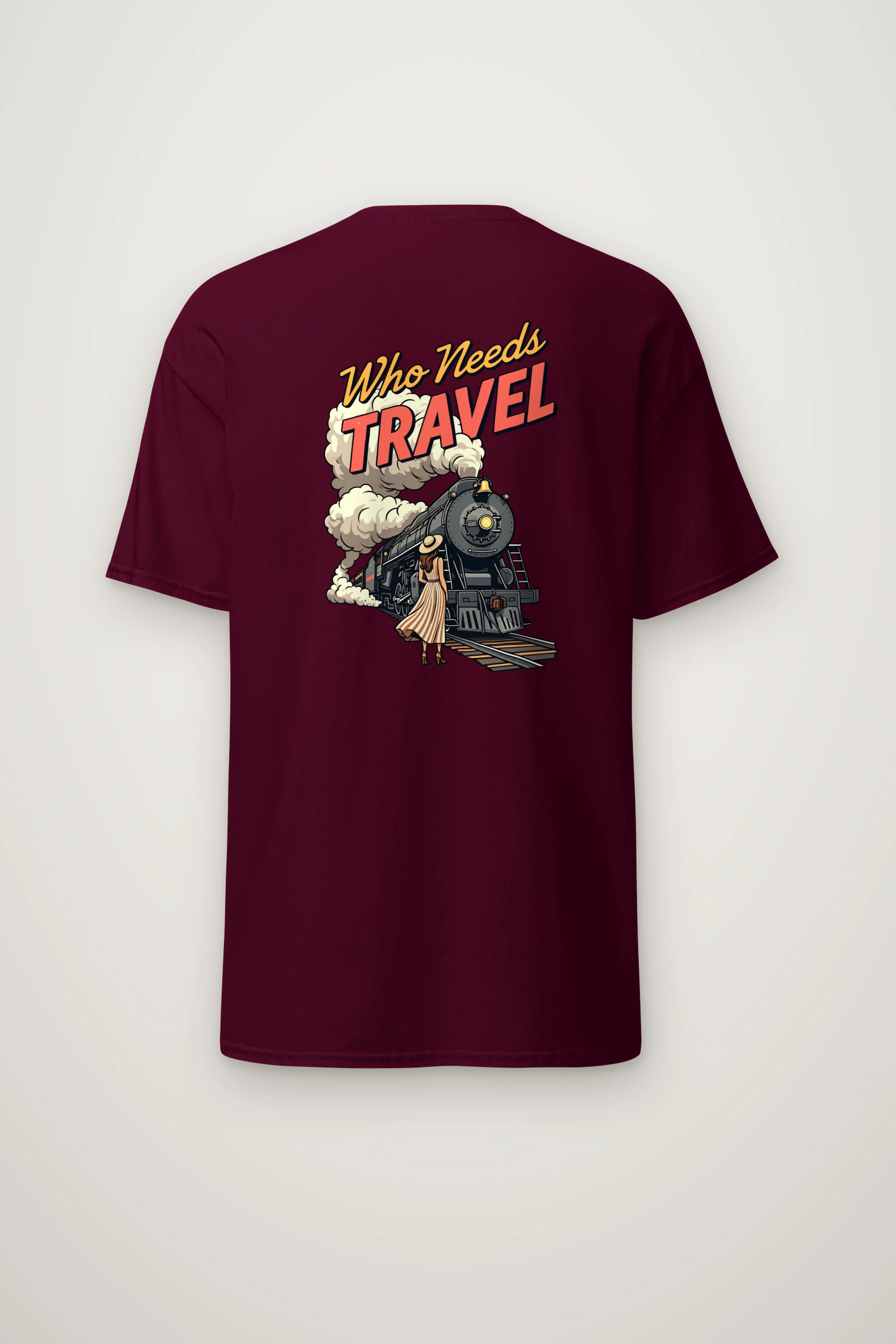 "Railway Reverie" Heavyweight Unisex Crewneck T-shirt