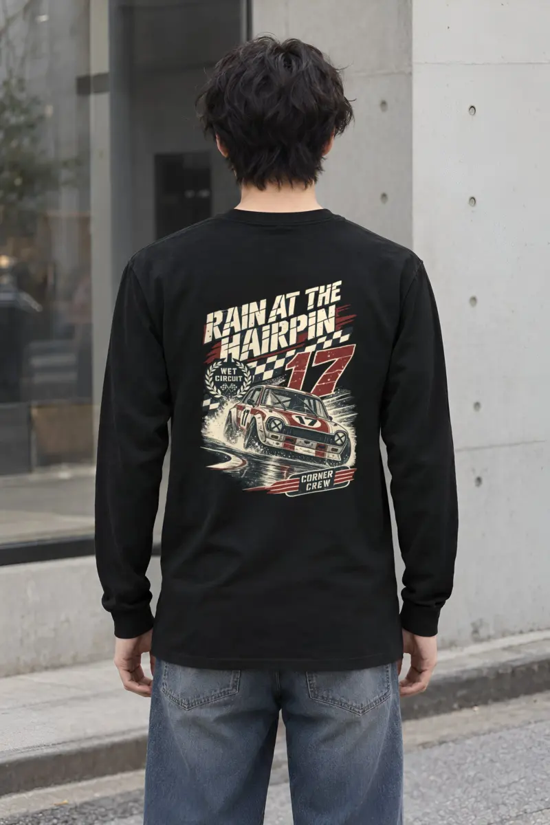 "Rain at the Hairpin" Unisex Longsleeve T-shirt