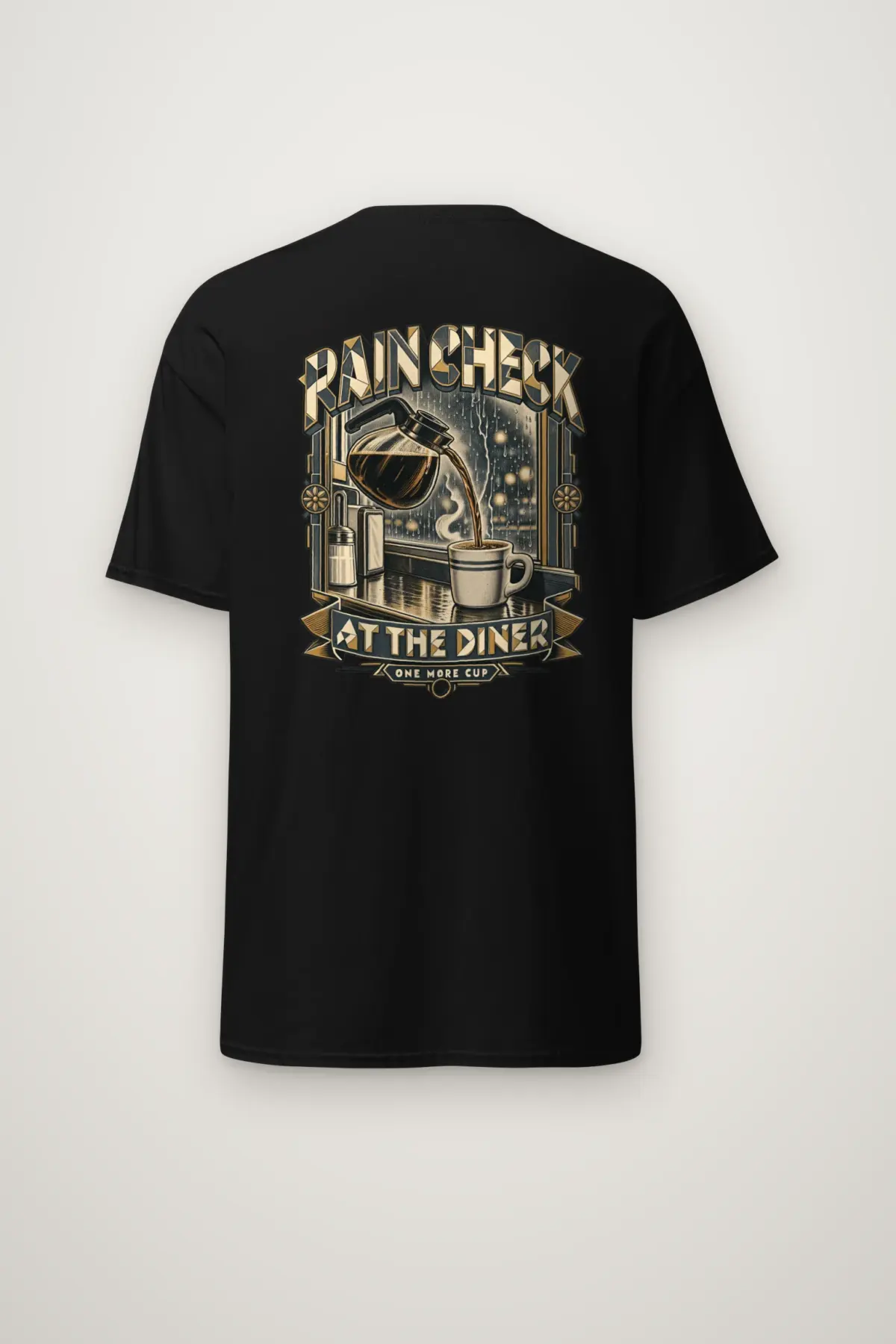 "Rain Check At The Diner" Heavyweight Unisex Crewneck T-shirt
