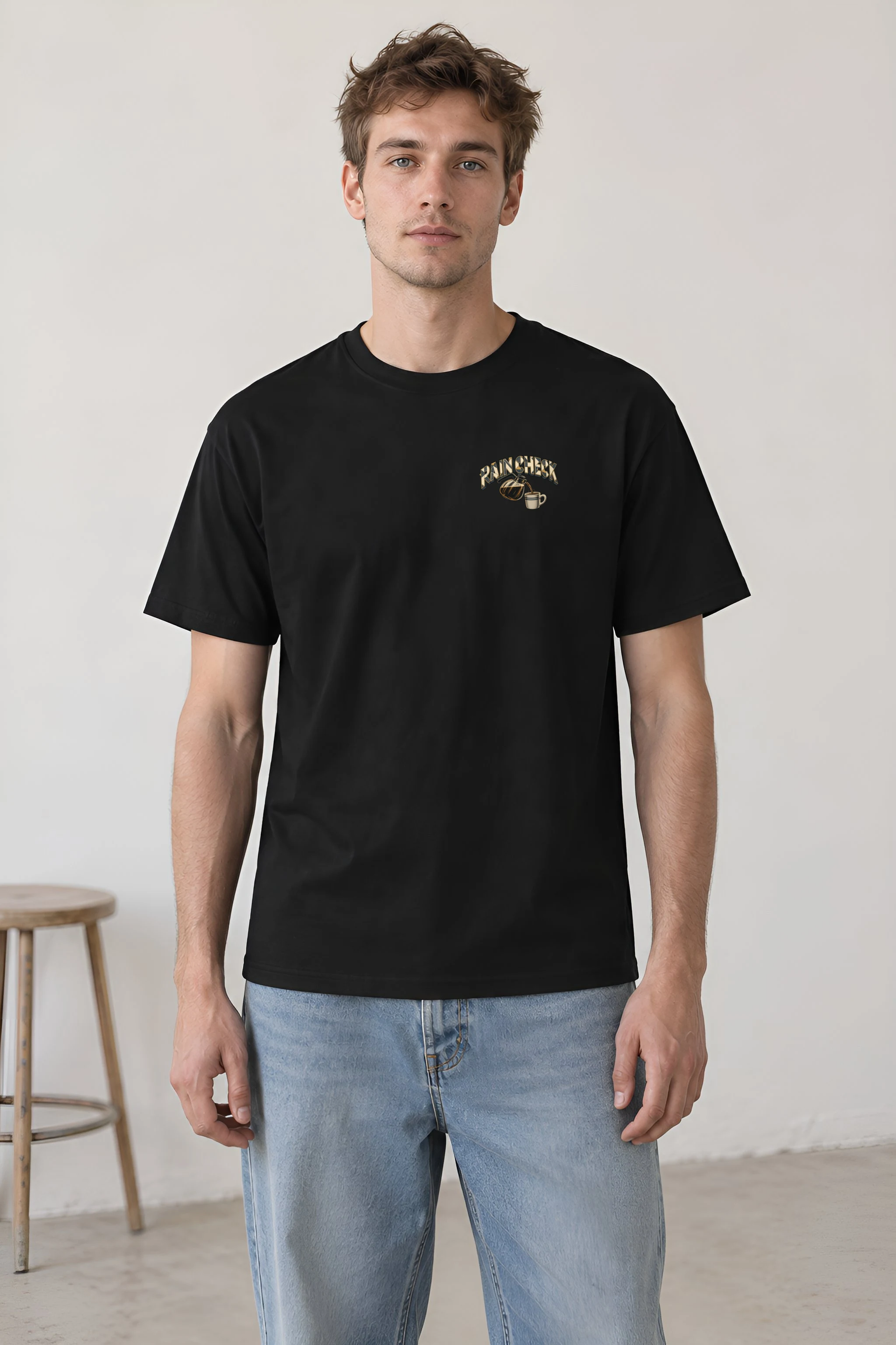"Rain Check At The Diner" Heavyweight Unisex Crewneck T-shirt