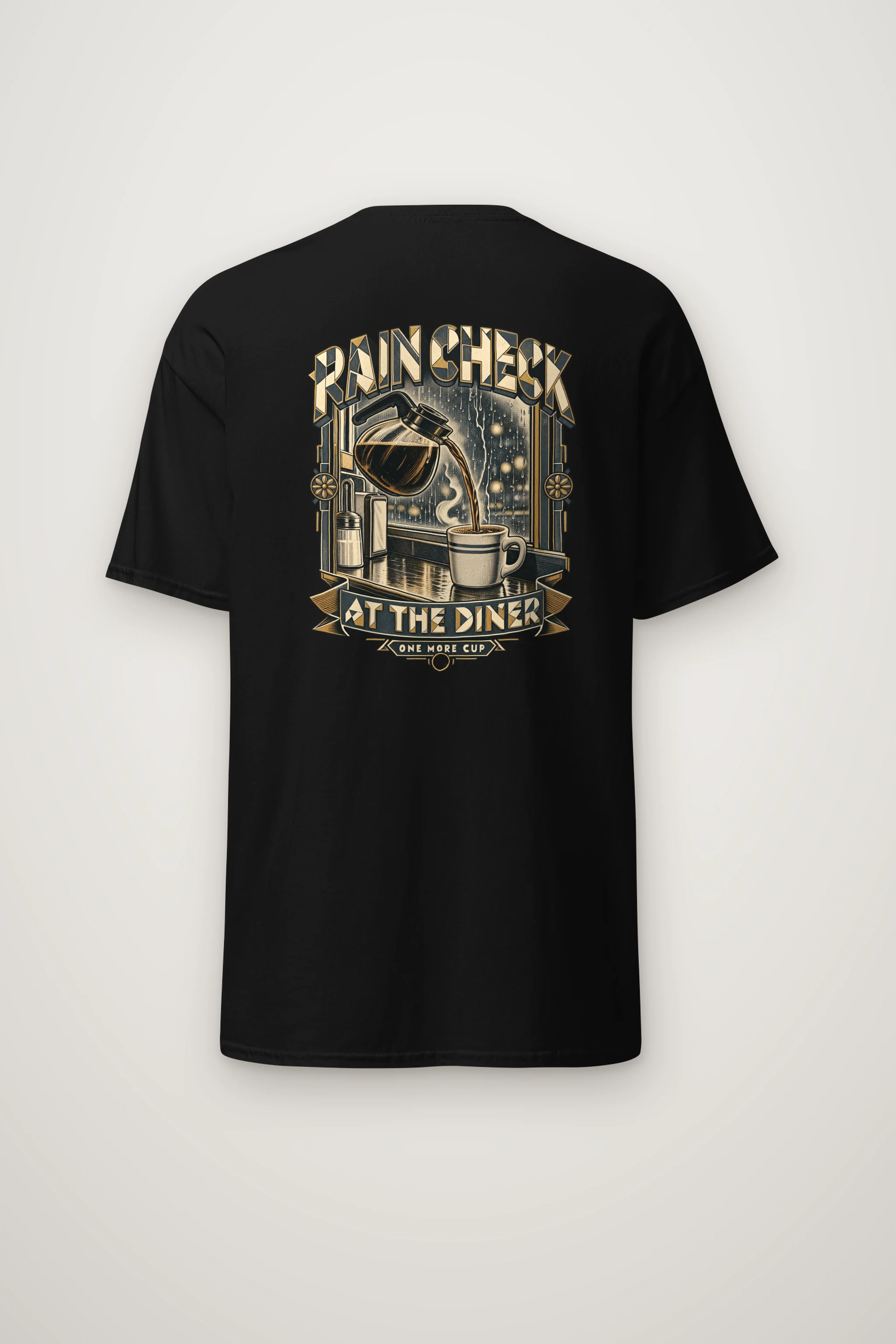 "Rain Check At The Diner" Heavyweight Unisex Crewneck T-shirt