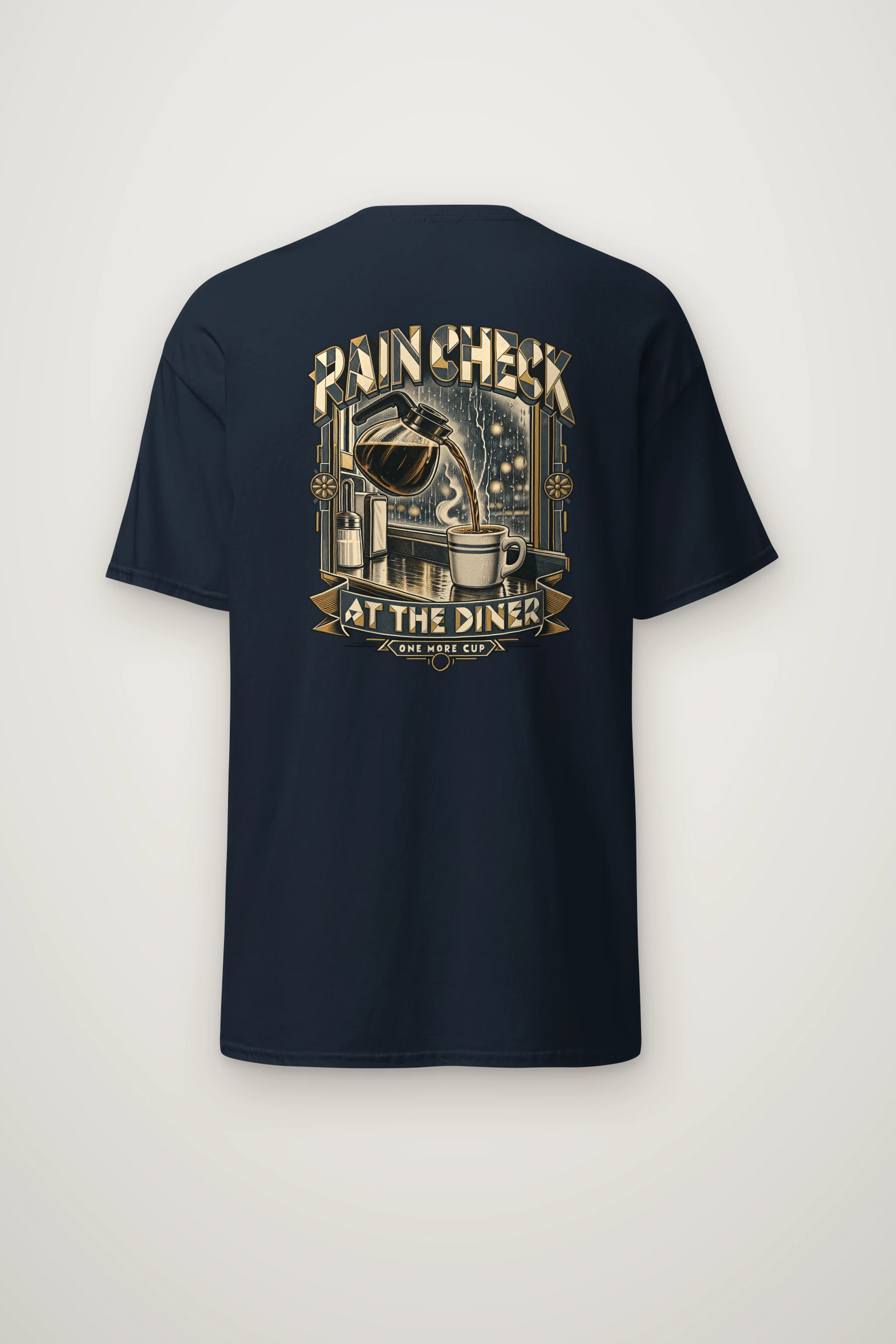 "Rain Check At The Diner" Heavyweight Unisex Crewneck T-shirt