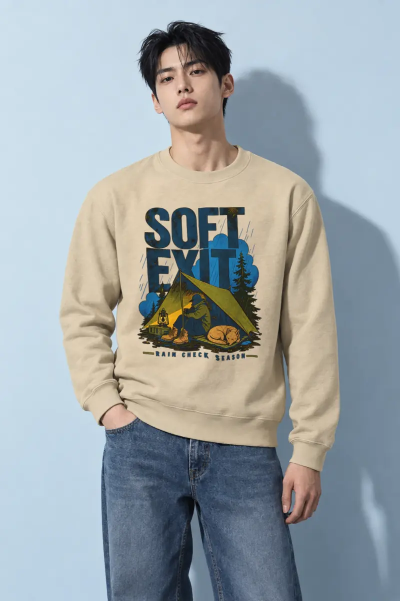"Rain Check Season" Heavy Blend Unisex Crewneck Sweatshirt