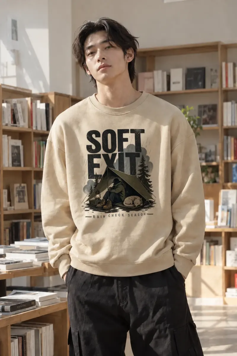 "Rain Check Season" Heavy Blend Unisex Crewneck Sweatshirt | Gildan 18000