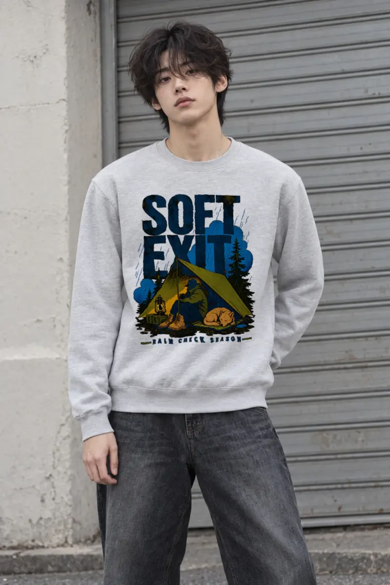 "Rain Check Season" Heavy Blend Unisex Crewneck Sweatshirt