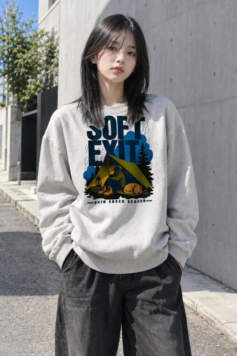 "Rain Check Season" Heavy Blend Unisex Crewneck Sweatshirt | Gildan 18000