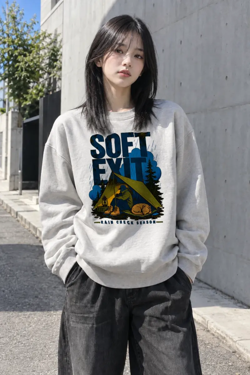 "Rain Check Season" Heavy Blend Unisex Crewneck Sweatshirt | Gildan 18000