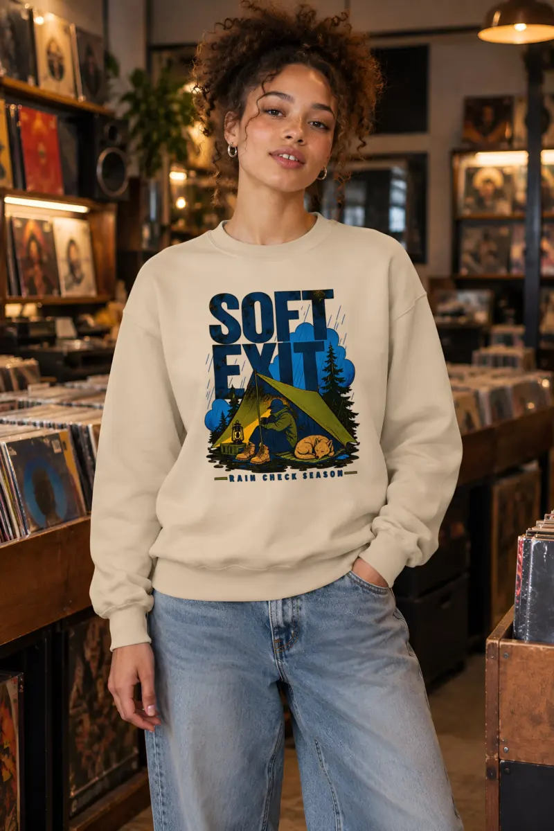 "Rain Check Season" Heavy Blend Unisex Crewneck Sweatshirt