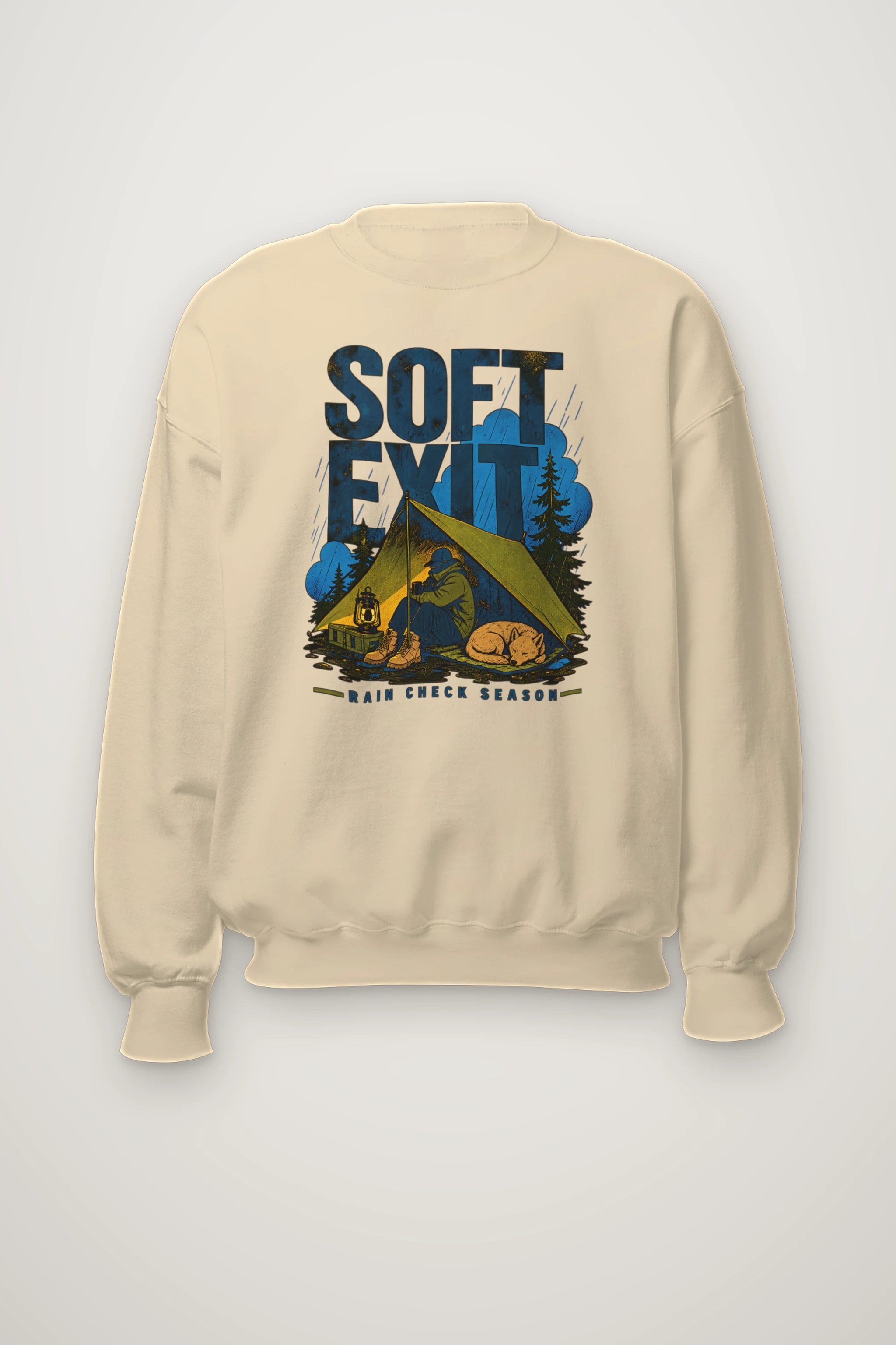 "Rain Check Season" Heavy Blend Unisex Crewneck Sweatshirt