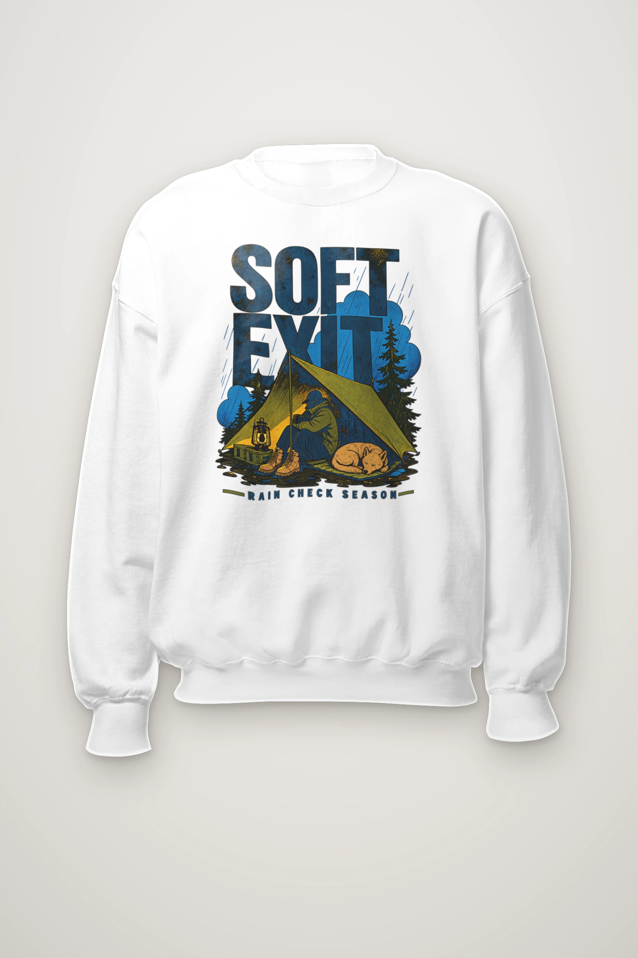 "Rain Check Season" Heavy Blend Unisex Crewneck Sweatshirt