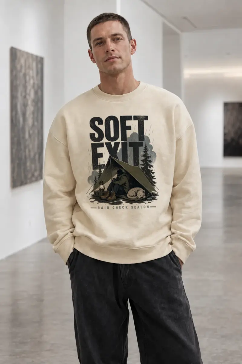 "Rain Check Season" Unisex Sponge Fleece Crewneck Sweatshirt | Bella + Canvas 3901