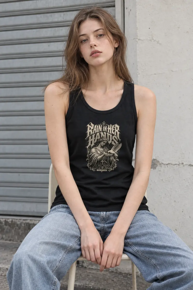 "Rain in Her Hands" Unisex Jersey Tank