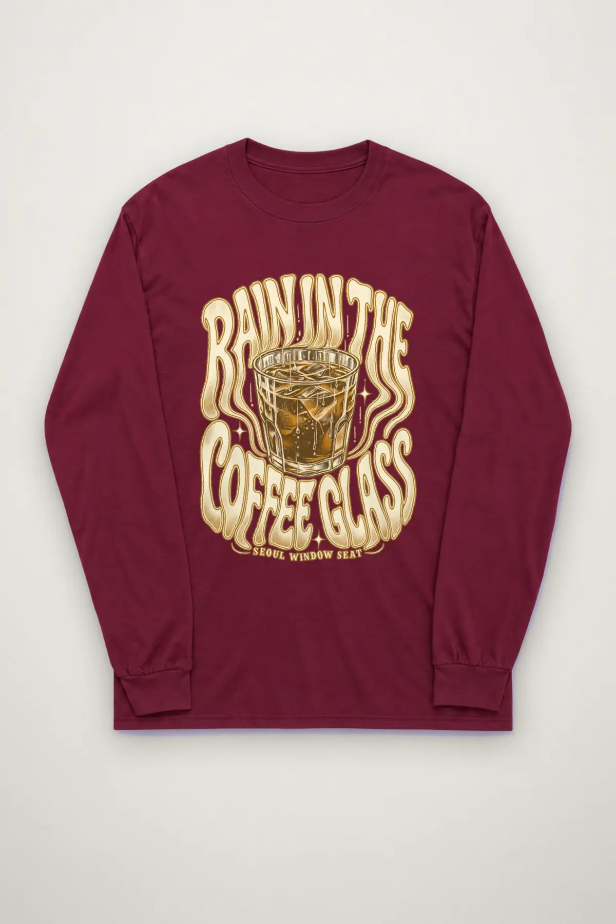 "Rain in the Coffee Glass" Unisex Longsleeve T-shirt