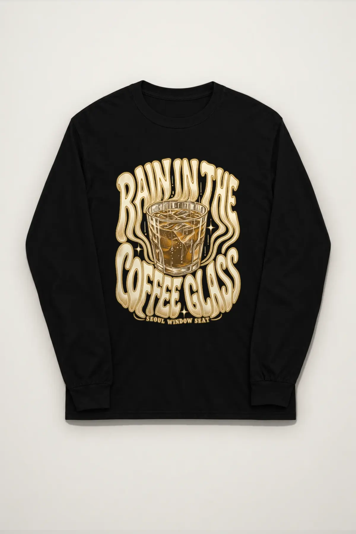"Rain in the Coffee Glass" Unisex Longsleeve T-shirt