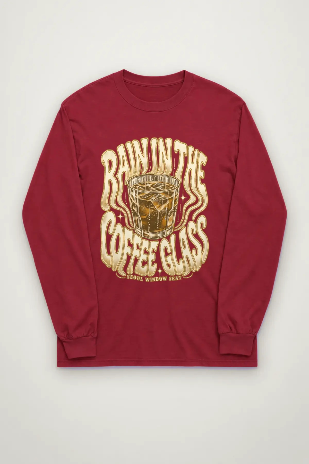 "Rain in the Coffee Glass" Unisex Longsleeve T-shirt