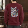 "Rainbow Ink Kitten" Heavy Blend Unisex Crewneck Sweatshirt