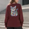 "Rainbow Ink Kitten" Unisex Longsleeve T-shirt | Gildan 2400
