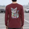 "Rainbow Ink Kitten" Unisex Longsleeve T-shirt