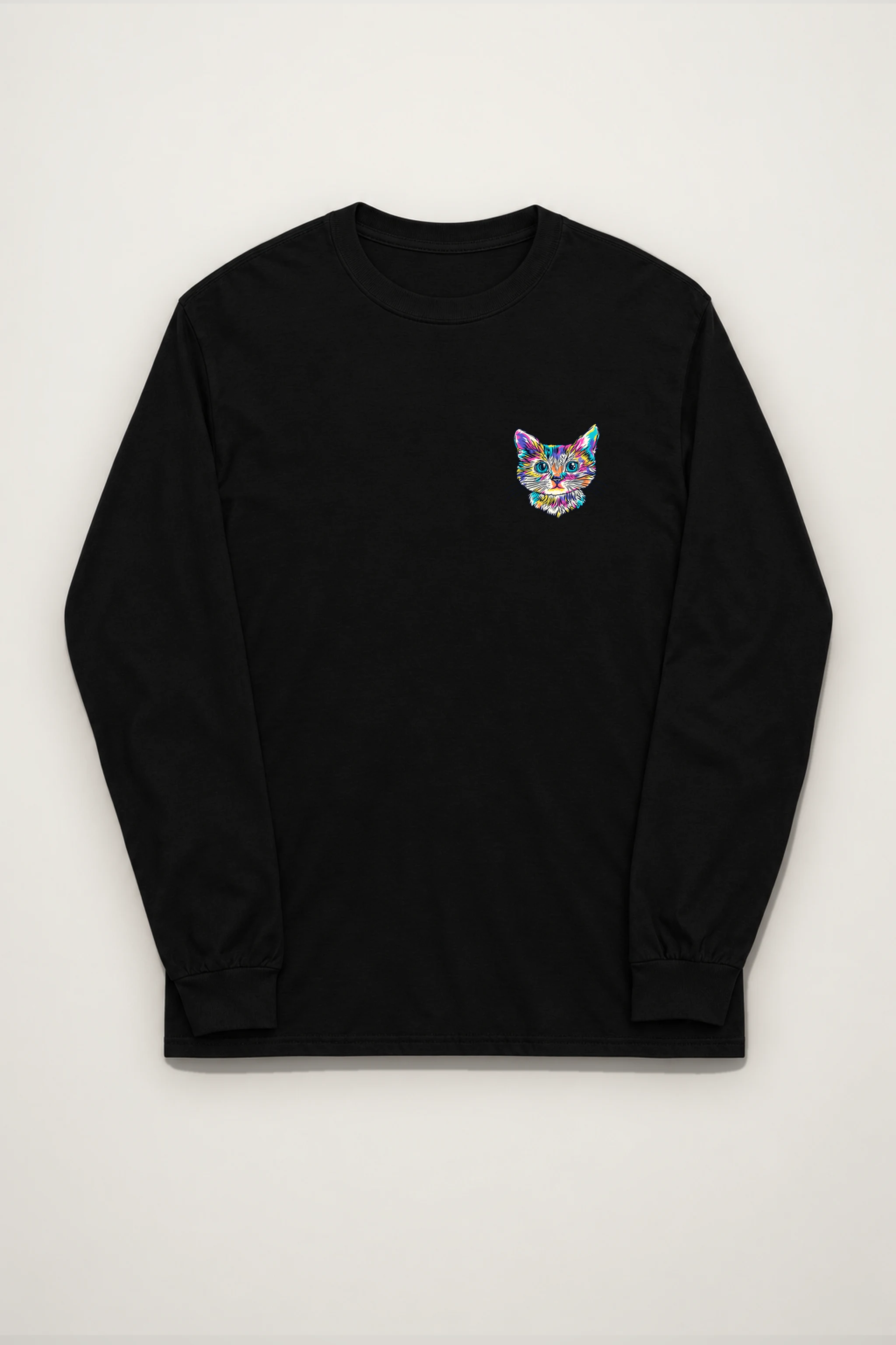 "Rainbow Ink Kitten" Unisex Longsleeve T-shirt