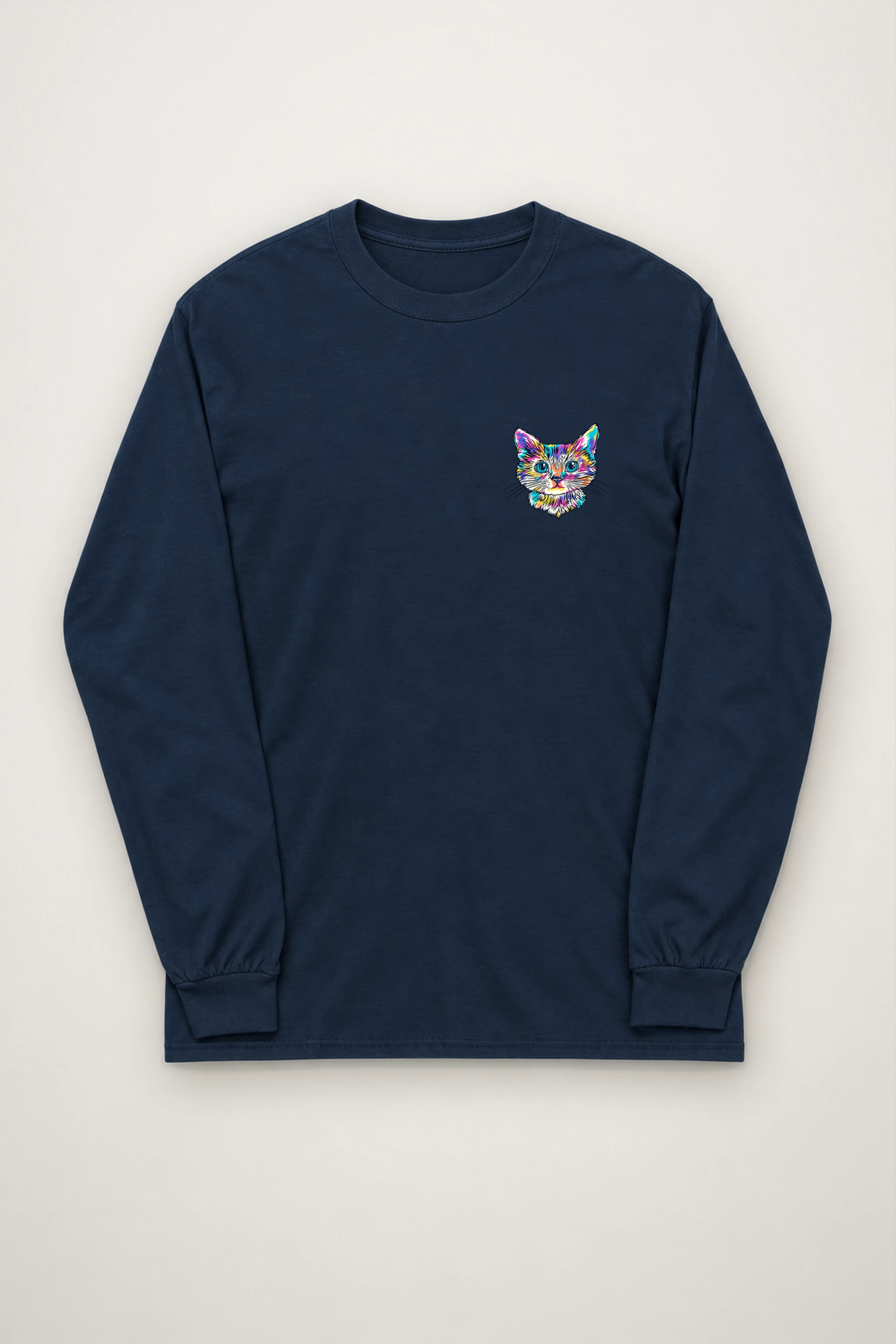 "Rainbow Ink Kitten" Unisex Longsleeve T-shirt