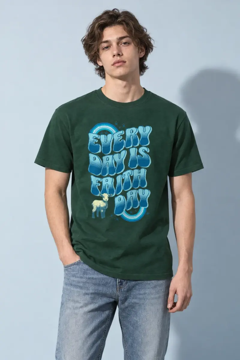 "Rainbow Lamb Stars" Heavyweight Unisex Crewneck T-shirt