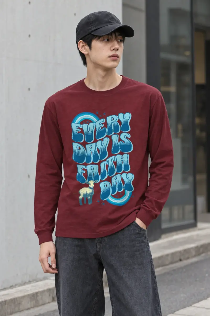 "Rainbow Lamb Stars" Unisex Longsleeve T-shirt