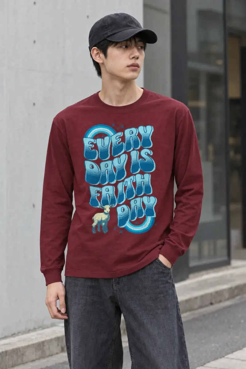 "Rainbow Lamb Stars" Unisex Longsleeve T-shirt | Gildan 2400