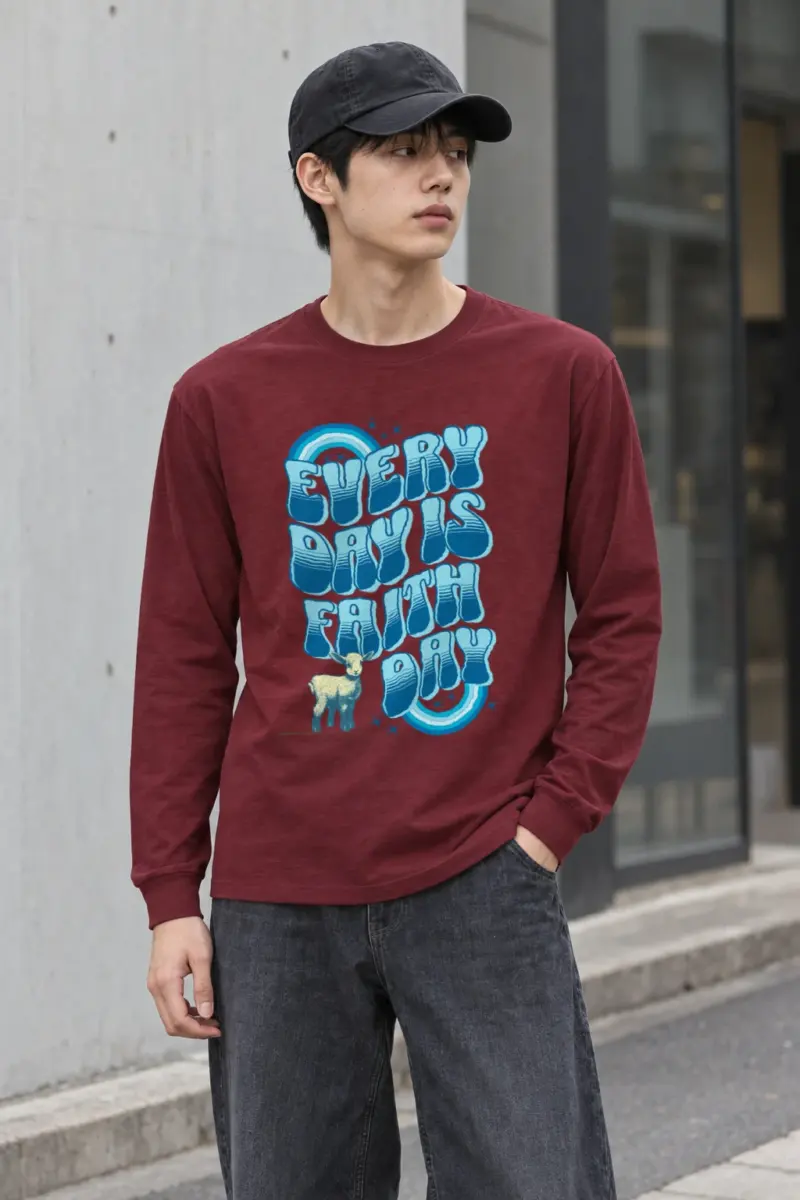 "Rainbow Lamb Stars" Unisex Longsleeve T-shirt