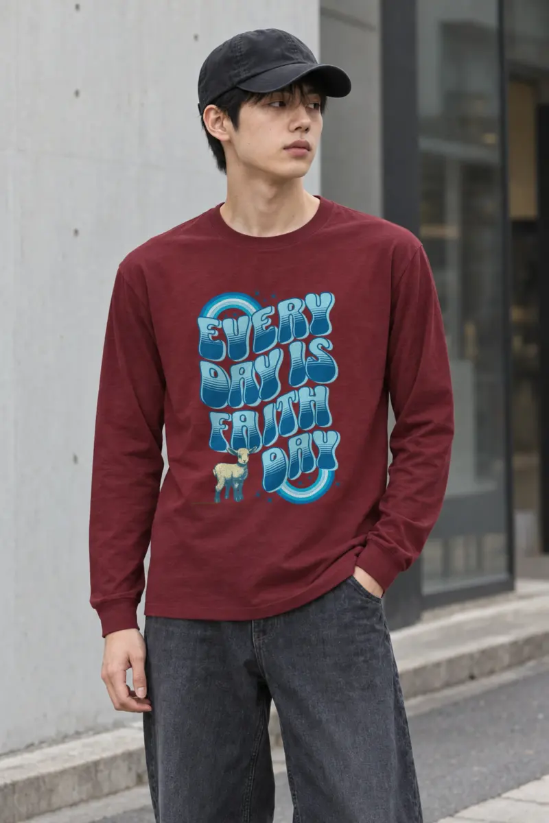 "Rainbow Lamb Stars" Unisex Longsleeve T-shirt